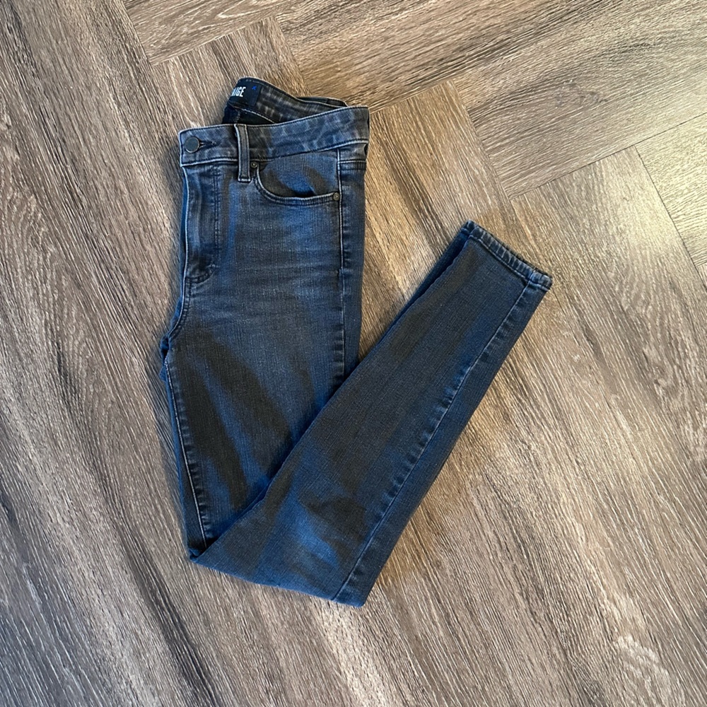 PAIGE Hoxton Ankle High Rise Grey/Black Skinny Cropped Jeans Size 27